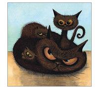 The Chocolate Truffles - Funny Cat Greeting Card Part of Our Fiendishly Furry Felines Range by Tamsin Lord