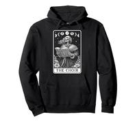 The Choir Chorister Singing Skeleton Tarot Card Witchy Moon Pullover Hoodie