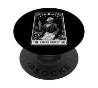 The Choir Director Chorister Skeleton Tarot Card Witchy Moon PopSockets Adhesive PopGrip