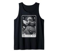 The Choir Mom Mama Chorister Singing Skeleton Tarot Card Tank Top