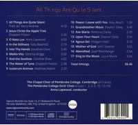 THE CHOIRS OF PEMBROKE COLLEGE, CAM - ALL THINGS ARE QUITE SILENT NEW CD