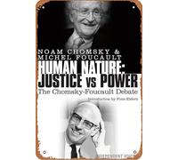 The Chomsky - Foucault Debate: On Human Nature Film Movie Poster Retro Metal Tin Sign Wall Home Wall Art Metal Tin Sign,cave,bar,Club, Metal Tin Sign 8x12 Inches