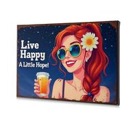 The Chosen Live Happy: A Little Hope! Canvas Decorative Picture Bathroom Art Wall Decor Shabby Chic Decor(40x60cm)