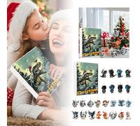 The Christmas 2024 Holiday Advent Calendar Bike Doggy Commemorative Festive Season Countdown Set for Pet Lovers (Mint Green, 28x18x5)