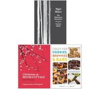 The Christmas Chronicles, Christmas at River Cottage & Crazy For Cookies Brownies & Bars 3 Books Collection Set