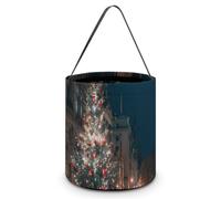 The Christmas Eve in England Halloween Tricking Or Treating Bags | Funny Easter Candy Bucket Reusable Tote Gift Bag
