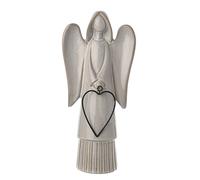 The Christmas Gift Co. Ceramic Angel Decoration 29cm in Grey The Christmas Gift Co. Grey