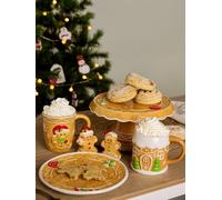 Widdop Gingerbread Christmas Salt and Pepper Shakers - Festive Ceramic Gingerbread Man and Woman Design - Seasonal Tableware and Kitchen Accessory