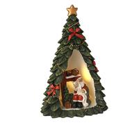 The Christmas Gift Co. Regal Tidings Christmas Tree With Mini Santa List Scene & LED The Christmas Gift Co. Multicolor