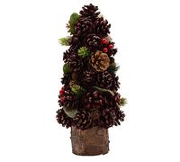 The Christmas Gift Co. Regal Tidings Gold & Burgandy Cone - 39 cm The Christmas Gift Co. Multicolor