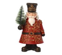The Christmas Gift Co. Regal Tidings Nutcracker & Tree Figurine - 14cm The Christmas Gift Co. Multicolor