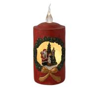 The Christmas Gift Co. Regal Tidings Santa & Tree Christmas Candle Scene with LED The Christmas Gift Co. Multicolor