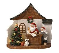 The Christmas Gift Co. Regal Tidings Santa's Grotto Scene With LED The Christmas Gift Co. Multicolor