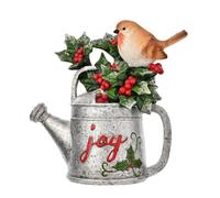 The Christmas Gift Co. Robin Jug Figurine -Joy in Silver The Christmas Gift Co. Silver