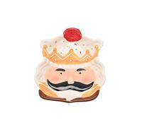 The Christmas Gift Co. Santa & Friends Ceramic Gingerbread Nutcracker Head Plate The Christmas Gift Co. Multicolor