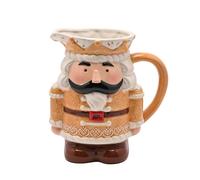 The Christmas Gift Co. Santa & Friends Ceramic Gingerbread Nutcracker Jug - Large The Christmas Gift Co. Multicolor