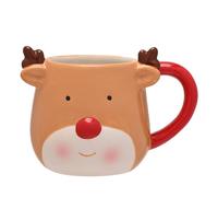 The Christmas Gift Co. Santa & Friends Ceramic Small Mug - Reindeer The Christmas Gift Co. Multicolor