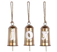 The Christmas Gift Co. Set of 3 Bells - Joy in Gold The Christmas Gift Co. Gold