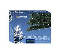 The Christmas Workshop 1000 Bright White LED Christmas Fairy Lights | Indoor or Outdoor Chaser Lights / 69.9 Metres / 8 Light Modes / Great For Christmas, Weddings & Gardens