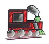 The Christmas Workshop 60cm Train Infinity Light Decoration / 354 LEDs | Red, white and green LEDs, infinity mirror effect, moving train illusion, indoor mains powered