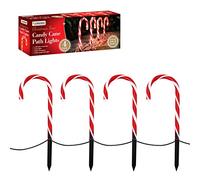 Christmas Workshop 4pc 20 LED Red & White Candy Cane Path Light