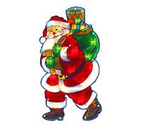 The Christmas Workshop 70370 LED Santa Window Light - 52cm x 29cm, 20 White LEDs, 8-Hour Timer, Battery Operated Indoor Decor