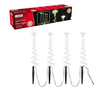 The Christmas Workshop 70699 4 x 10 LED Spiral Stake Lights - Warm White