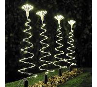 The Christmas Workshop 70699 4 x 10 LED Spiral Stake Lights - Warm White
