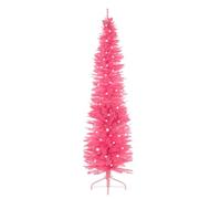 The Christmas Workshop 70870 6ft Pink Christmas Tree/Slim Artificial Pre-Lit Indoor Tree/Includes Folding Stand / 560 Tips & 110 LED Lights