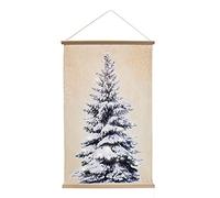 The Christmas Workshop 71119 Pre-Lit Christmas Tree Wall Art/Durable Fabric Tapestry/Warm White LEDs/Decorative Wall Hanging