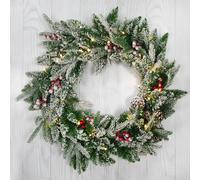 The Christmas Workshop 71239 Premium 60cm Pre-Lit Christmas Wreath