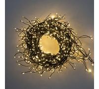 The Christmas Workshop 71749 480 Warm White Micro Led Cluster String Lights With Green Wire Casing