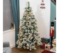 The Christmas Workshop 72049 6Ft Pre-Lit Deluxe Snowy Tree