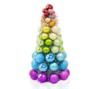 The Christmas Workshop 72899 Rainbow Bauble Table Tree/Bright, Fun and Colourful Shatterproof Plastic Decoration or Tree Topper/Celebrate Christmas, Parties, Anniversaries / 41 x 20cm