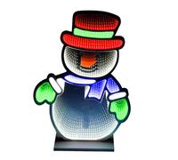 The Christmas Workshop 73679 Snowman Infinity Light/Double-Sided Multi-Coloured Christmas Light / 5 Metre Lead Wire / 60cm Height