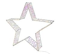 The Christmas Workshop 73779 Iridescent Light-Up Metal Star / 65cm Diameter / 160 White LEDs / 6 Hour Timer Function