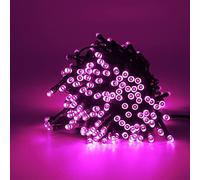 The Christmas Workshop 75030 100 Pink LED Chaser Christmas Lights/Indoor or Outdoor Fairy Lights / 6.9 Metres / 8 Light Modes/Great for Christmas, Weddings & Gardens