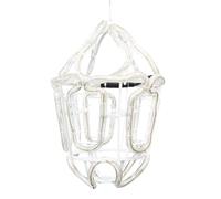 The Christmas Workshop 77100 Bright Lantern Christmas Window Light | Indoor or Outdoor Christmas Decorations | 98 Bright White LED Lights | Mains Operated | 28cm x 22cm