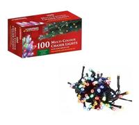 The Christmas Workshop 77270 100 Multi-Coloured LED Chaser Christmas Lights/Indoor or Outdoor Fairy Lights / 6.9 Metres / 8 Light Modes/Great for Christmas, Weddings & Gardens