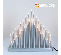 Christmas Workshop 33 White Fairy Light Silver Candle Bridge