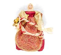 The Christmas Workshop 82000 Angel Christmas Tree Topper / 12” Tall/Red & Gold Coloured/Indoor Christmas Decoration