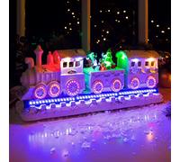 The Christmas Workshop 82670 Musical Christmas Train/Light Up Christmas Decoration / 161 x Multi-Coloured LED Lights/Plays 8 Different Classic Christmas Songs / 39cm x 17cm x 11cm