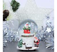Christmas Workshop Wind up Musical Snowman Snowglobe