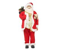 The Christmas Workshop 90cm Red Standing Santa with Sack And Teddy Bear