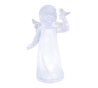 The Christmas Workshop Battery Operated LED Lit Acrylic Angel Child with Bird Decorative Christmas Ornament