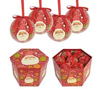 The Christmas Workshop Baubles Gift Set, Red, 7.5cm Diameter