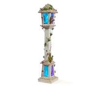 The Christmas Workshop Iridescent Christmas Lamp Post/Authentic Wooden Material/Efficient White LED Lights / 6 Hour Timer / 85cm Height (73619)