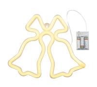 The Christmas Workshop LED Neon Lights/Indoor Light Up Christmas Decoration/Easy Hanging Hook / 6 Hour Timer Function/Battery Powered (Christmas Bells), 73469