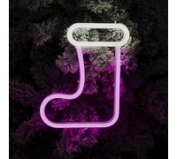 The Christmas Workshop LED Neon Lights/Indoor Light Up Christmas Decoration/Easy Hanging Hook / 6 Hour Timer Function/Battery Powered (Christmas Stocking)