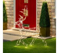 The Christmas Workshop Light-Up Prancing Reindeer / Outdoor Decoration With 110 Warm White Led Lights